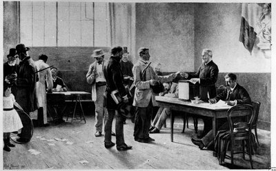 Élections, suffrage universel : un bureau de vote par A.M. Bramtot - Musée Carnavalet - Alfred Henri Bramtot