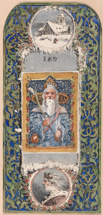 Design de calendrier - Janvier - Alfred Henry Forrester