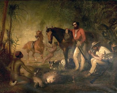 Après la chasse au lion - Alfred Hichens Corbould