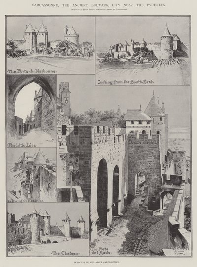 Carcassonne, la cité bastion ancienne près des Pyrénées - Alfred Hugh Fisher