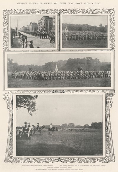 Troupes allemandes à Vienne sur le chemin du retour de Chine - Alfred Hugh Fisher