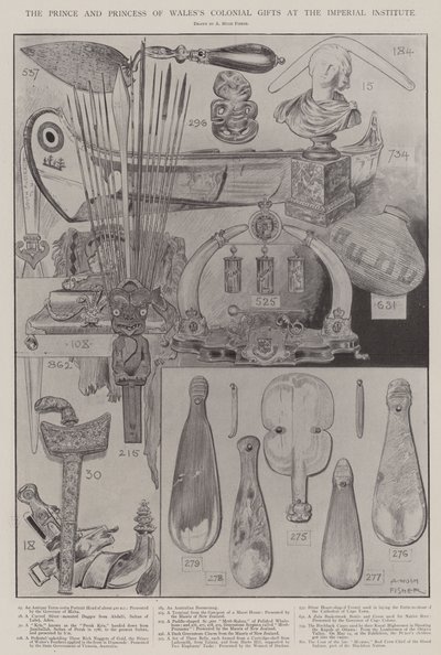 Les cadeaux coloniaux du prince et de la princesse de Galles à l