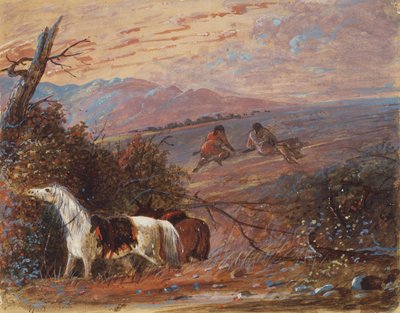 Approche des bisons - Alfred Jacob Miller