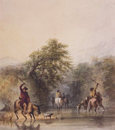 Ouvrir la voie pour échapper aux Indiens, c.1837 - Alfred Jacob Miller