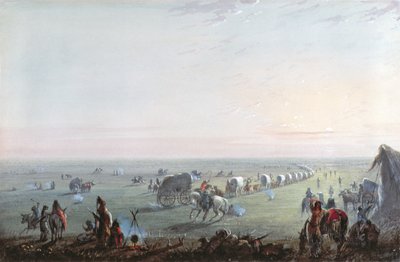 Démantèlement du camp au lever du soleil - Alfred Jacob Miller