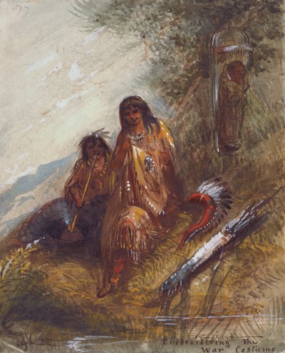 Broder le costume de guerre, vers 1837 - Alfred Jacob Miller