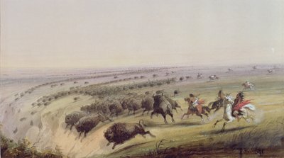 Chasse au bison, 1837 - Alfred Jacob Miller