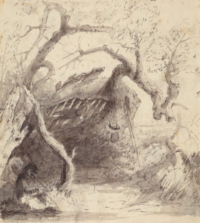 Cabane indienne sur la Platte, vers 1837 - Alfred Jacob Miller
