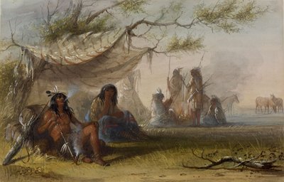 Campement indien - Alfred Jacob Miller