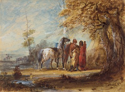 Famille indienne, vers 1837 - Alfred Jacob Miller