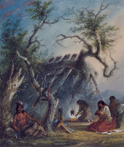 Loge indienne - Alfred Jacob Miller