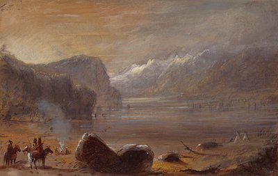 Lac, chaîne de montagnes Wind River, vers 1837 - Alfred Jacob Miller