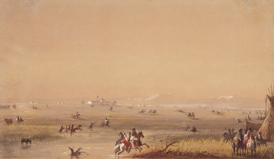 Scène près de Fort Laramie, vers 1837 - Alfred Jacob Miller