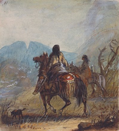 Femmes Sioux, rochers coupés au loin, vers 1837 - Alfred Jacob Miller