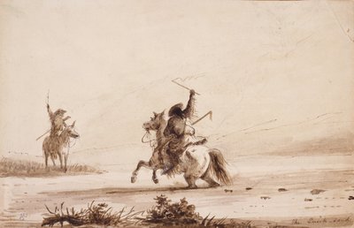 Luttant à travers les sables mouvants - Alfred Jacob Miller