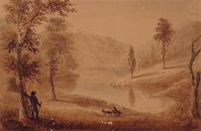 Le Lac des cygnes, vers 1837 - Alfred Jacob Miller