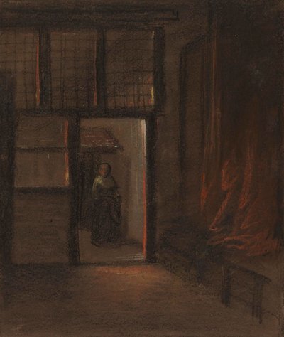 Une femme sur le seuil d