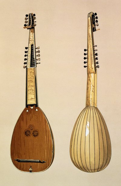 Théorbe, fabriqué par Giovanni Krebar, Padoue, 1629, de 