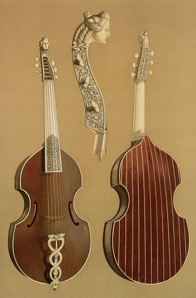 Viola da Gamba, ou basse de viole, par Joachim Tielke, Hambourg, 1701, de 