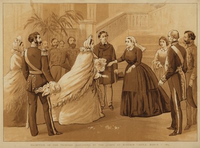 Réception de la princesse Alexandra par la reine Victoria au château de Windsor, 7 mars 1863 - Alfred Johnson
