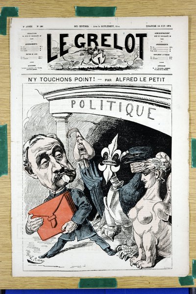 Couverture de « Le Grelot », numéro 166, satirique en couleurs - Alfred Le Petit