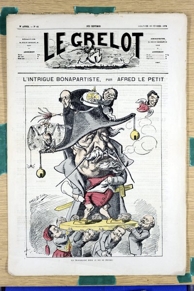 Couverture de "Le Grelot", numéro 45, Satirique en couleurs - Alfred Le Petit