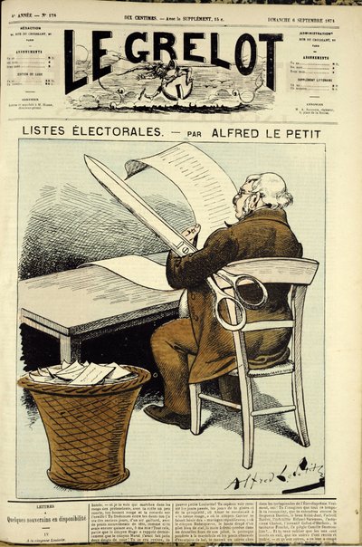 Illustration pour la couverture de Le Grelot, n° 178 - Alfred Le Petit