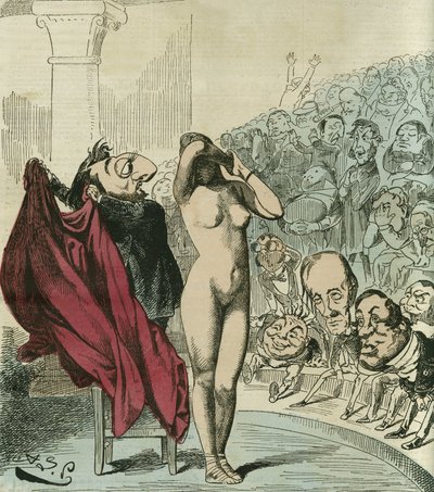 La nouvelle Phryné, selon une peinture de Gérôme, Phryné serait la République dévoilée. Dans « L