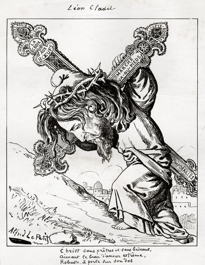 Caricature de Léon Cladel, vers 1875-80 - Alfred Le Petit