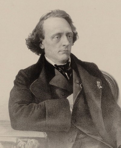 Portrait du pianiste et compositeur Henry Litolff 1818-1891, 1858 - Alfred Lemoine
