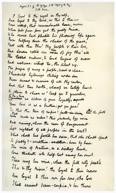 Manuscrit original de l