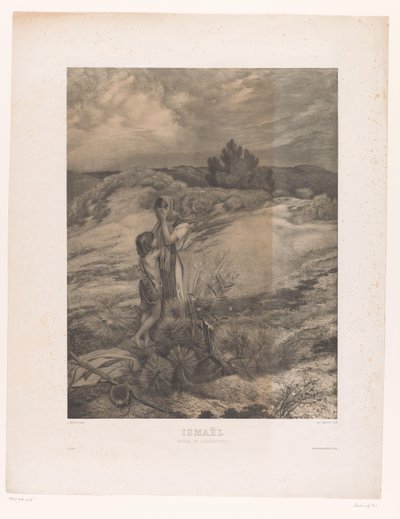 Agar et Ismaël dans le désert - Alfred Louis Bahuet
