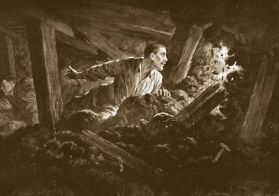 Le sapeur W. Hackett refuse de quitter un camarade gravement blessé dans une galerie de mine - Alfred Pearse