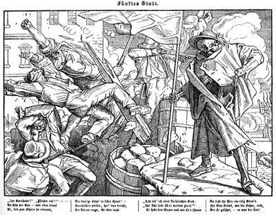 Totentanz 1848 : La Mort conduit les citoyens révolutionnaires - Alfred Rethel