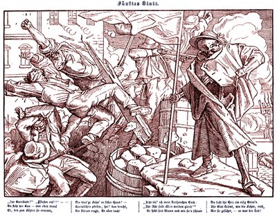 Totentanz 1848 : La mort mène les citoyens révolutionnaires - Alfred Rethel