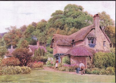 Maisons de charité, Selworthy Green, Somerset, de The Cottages and the Village Life of Rural England publié par Dent & Sons Limited - Alfred Robert Quinton