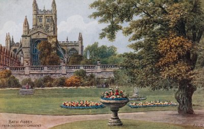 Abbaye de Bath, depuis les jardins de l