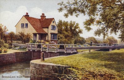 Écluse de Benson, rivière Thames - Alfred Robert Quinton