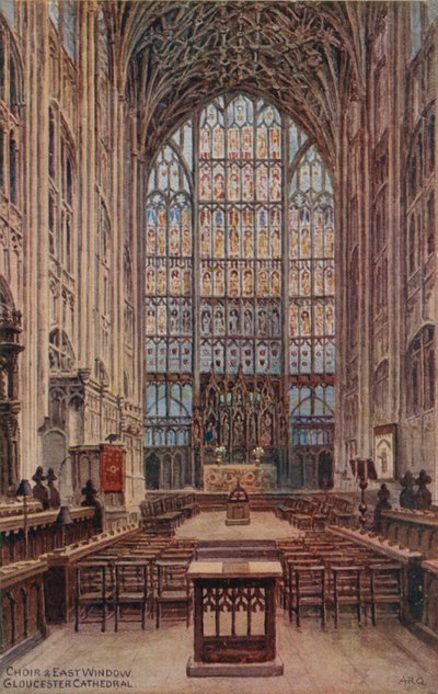 Chœur et fenêtre orientale, Cathédrale de Gloucester - Alfred Robert Quinton