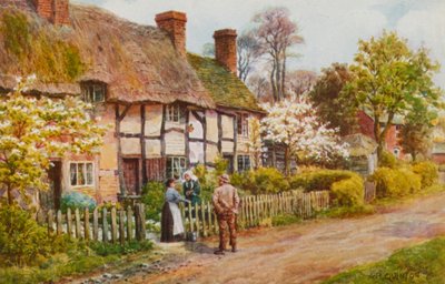 Cottages à Welford on Avon, Warwickshire - Alfred Robert Quinton