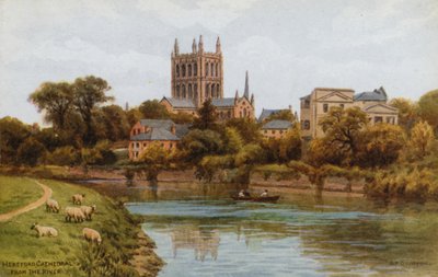 Cathédrale de Hereford, depuis la rivière - Alfred Robert Quinton