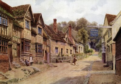 Maisons anciennement occupées par des tisserands, Kersey, Suffolk - Alfred Robert Quinton