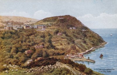 Lynton et Lynmouth depuis les Tors - Alfred Robert Quinton