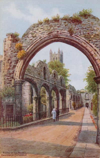 Ruines du Prieuré, Cathédrale de Canterbury - Alfred Robert Quinton