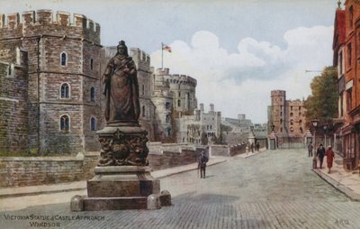 Statue de Victoria et approche du château, Windsor - Alfred Robert Quinton