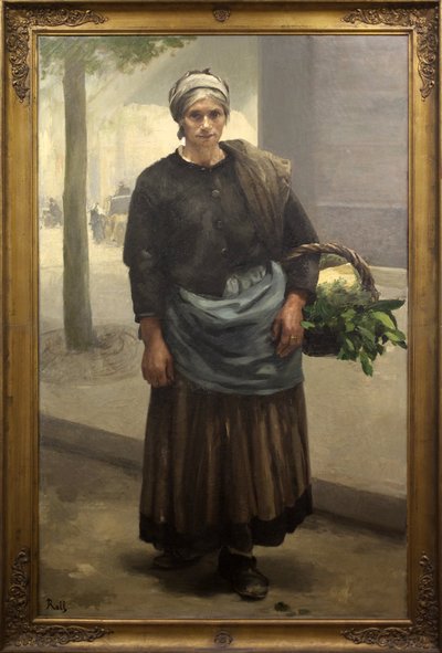 Marianne Offrey, cri vert. Peinture par Alfred Roll (1846-1919), huile sur toile, avant 1885. Musée des Beaux-Arts de Pau - Alfred Roll