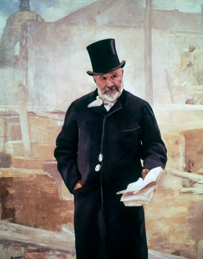 Portrait de Jean-Charles Adolphe Alphand (1817-1891), ingénieur français - Alfred Roll
