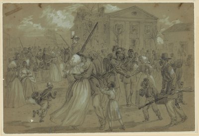 Soldats afro-américains démobilisés à Little Rock, Arkansas - Alfred Rudolph Waud