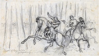 Mort de Reynolds à Gettysburg 1863 - Alfred Rudolph Waud