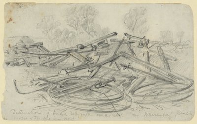 Destruction du pont, des réservoirs télégraphiques, etc. à Warrenton Junction - Alfred Rudolph Waud